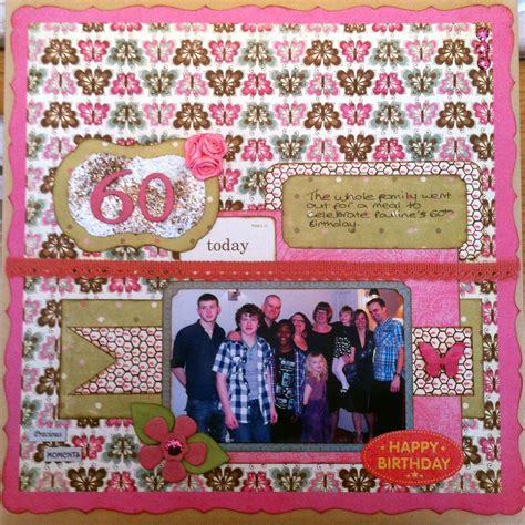 Hello guys, welcome back to our channel! This is a layout for my mother in laws 60th birthday. | My scrapbook, 60th birthday, Birthday