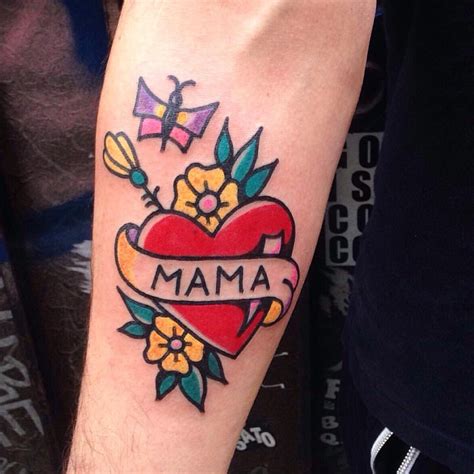 Tattoo Heart Mama Old School Tatuaggi Idee Per Tatuaggi Tatuaggi Mamma