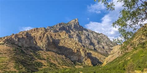 Rugged Mountain And Terrain Of Provo At Sunset Stock Photo Image Of