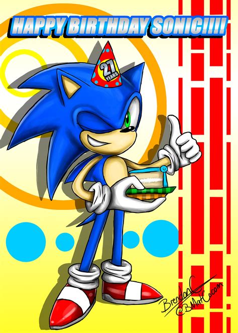 Sonic Hedgehog Birthday Clip Art