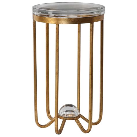 Uttermost Accent Furniture Occasional Tables Allura Gold Accent Table