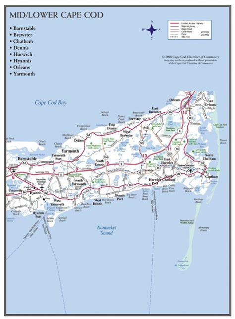 Cape Cod Road Map Print Reproduction Antique Maps And Charts