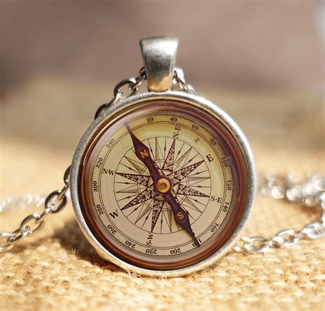 Vintage Compass Pendant Antique Compass Antique Nautical Etsy