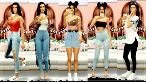 Everyday Outfit Ideas Lookbook The Sims 4 Cc Links Youtube