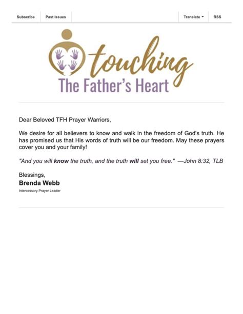 Prayer Bulletins The Fathers Touch Ministries