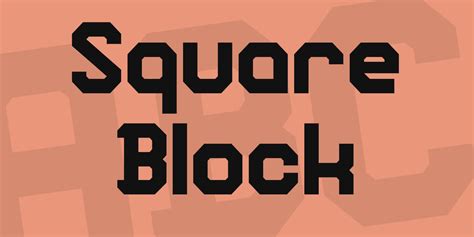 New Free Font Square Block By Monofonts · Free For Personal Use ·