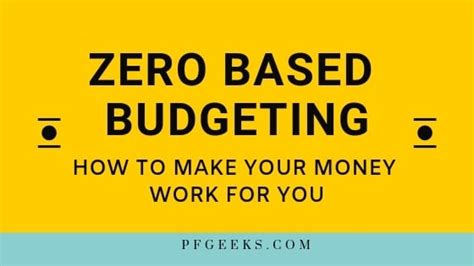 What Is Zero Sum Budgeting And How To Use It Pf Geeks