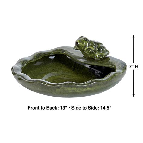 Garden And Patio Ceramic Frog Water Feature By Smart Solarfrog Water