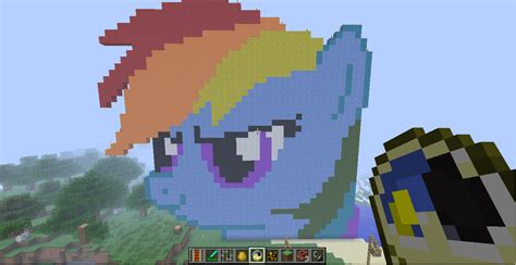 Rainbow Dash Minecraft Pixel Art By Felix 0 On Devian