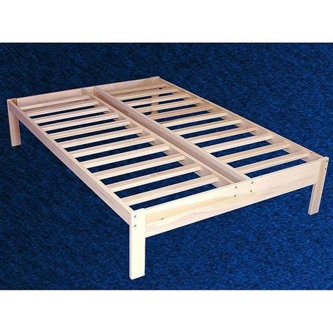 Size Unfinished Wood Platform Bed Frame Wooden Slats