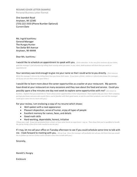 Formal Business Cover Letter Format Letters Free