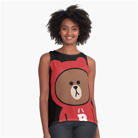 cute brown bear hoodie sleeveless top by tommytbird redbubble