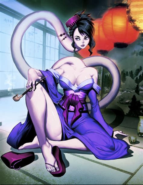 Rule Black Hair Breasts Female Genzoman Long Neck Rokurokubi