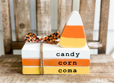 Candy Corn Book Stack Dear Yesteryear