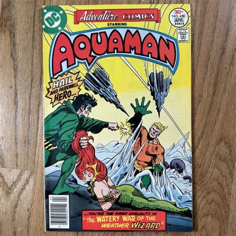 Adventure Comics 450 Aquaman Mera Bondage Cover Dc Comics 1977 Fine 1