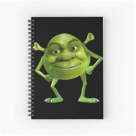 Shrek Meme Face Shrek Wazowski Spiral Notebook For Sale By