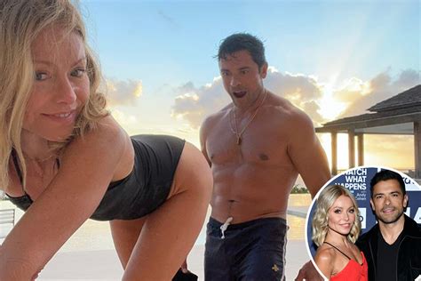 Kelly Ripas Husband Mark Consuelos Stares At Her Butt As She Flaunts