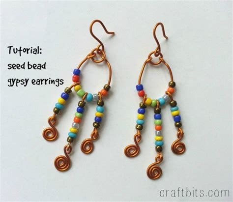 Diy Colorful Seed Bead Gypsy Earrings —