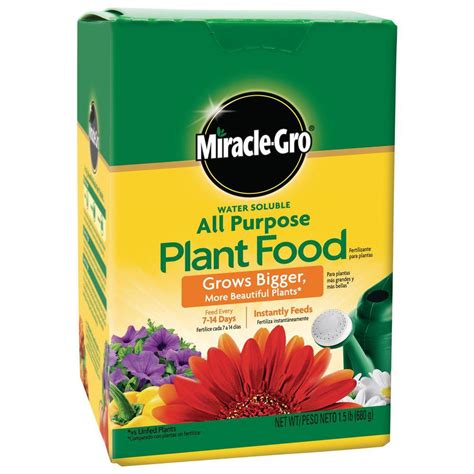 This is because these big three not only most effect the growth of leaves. Miracle-Gro Water Soluble 1.5 lb. All-Purpose Plant Food ...