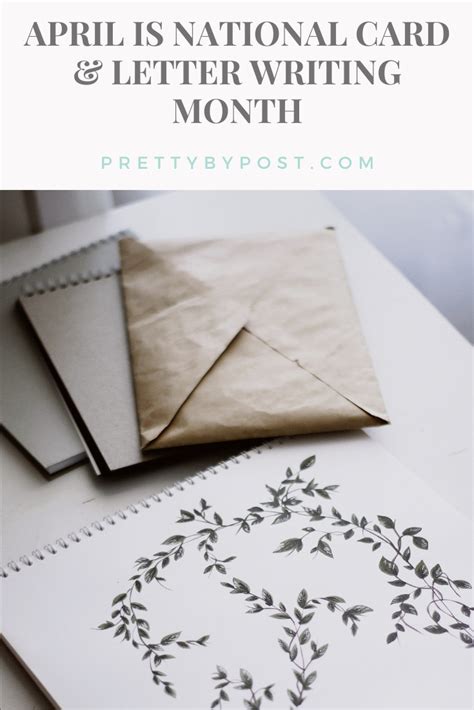 April Is National Card And Letter Writing Month Pretty By Post In 2021 Letter Writing