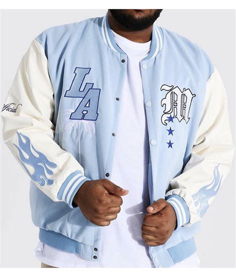 Baby Blue Varsity Jacket Los Angeles Letterman Jacket Jackets Masters