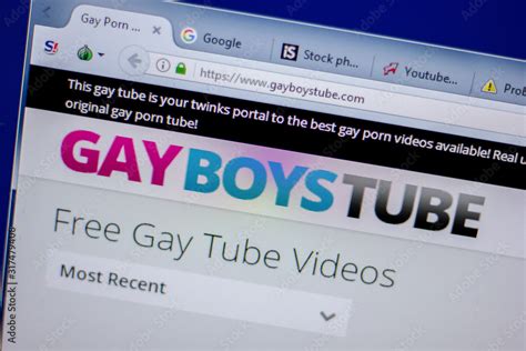 Ryazan Russia June Homepage Of Gayboystube Website On The Display Of Pc