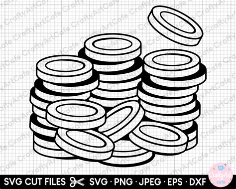 Coins Clipart Coins Png Coins Svg Etsy