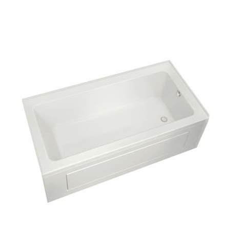Maax Antigua 72l X 42w X 22h Acrylic Drop In Bathtub In White 15 Inch Soaking Depth With