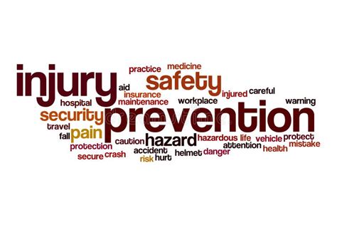 Injury Prevention Word Cloud Concept Stock Illustration Illustration