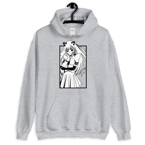 Anime Cat Girl Unisex Hoodie Neko Girl Sweatshirts Cute Etsy Uk