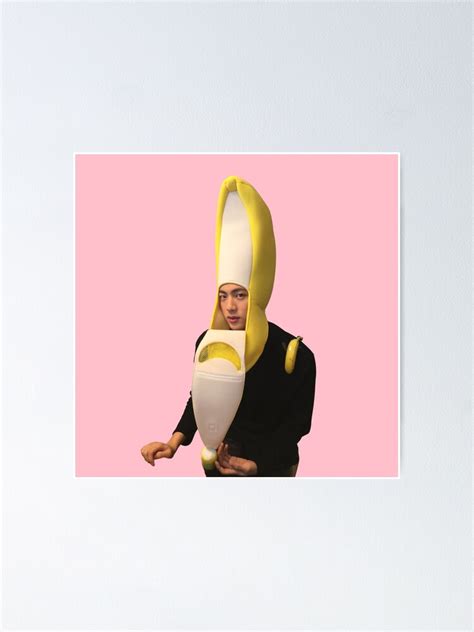 Kim Seok Jin Funny Banana Bts Poster For Sale By Dpesart Redbubble