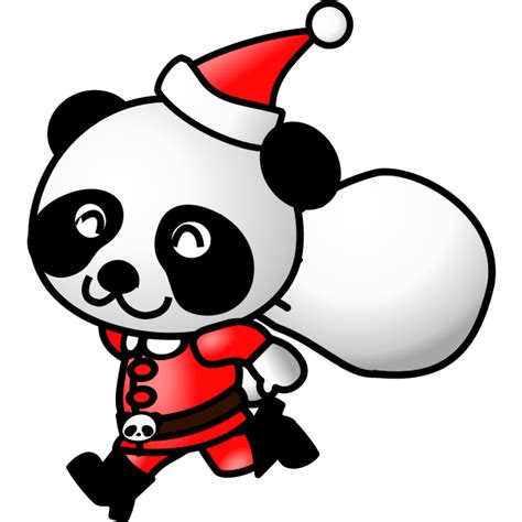 Panda In Santa Claus Suit Vector Free Svg