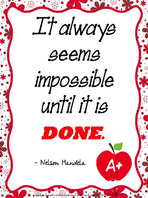 Inspirational Quotes Classroom Posters 85 X 11 Free Inspirational