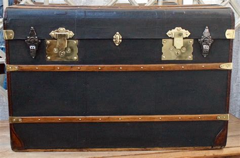 Victorian Oiled Canvas Steamer Trunk Sold Clubhouse Interiors Ltd