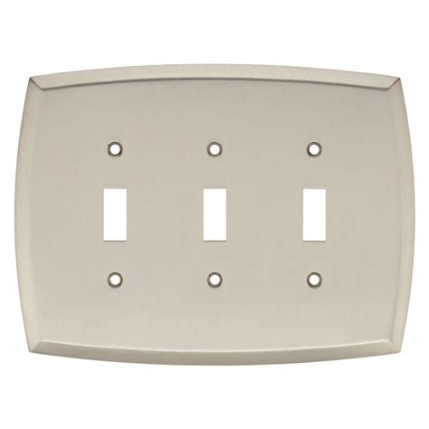 Why we love dimmer switches, controls & outlets. Liberty Mandara Decorative Triple Switch Plate, Brushed Nickel-W35608-SN-C - The Home Depot