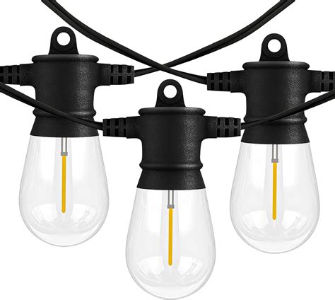 Banord 51ft Outdoor String Lights Waterproof Patio Lights With 18