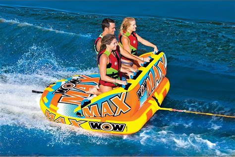 注目ショップ inflatable person 2 or 1 summertime watersports of world wow towable t deck カヌー、ボート備品