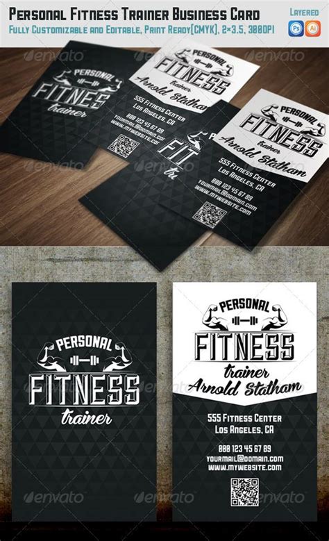 Amazing logos and personal trainer templates rockdesign business. Personal Fitness Trainer Business Card - Industry Specific ...