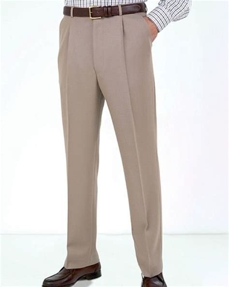 Mens Formal Trousers Cavalry Twill Waist Sizes 32 44