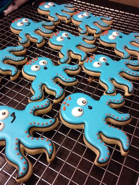 Octopus Sugar Cookies 12 By Mandyscookies101 On Etsy Sugar Cookies