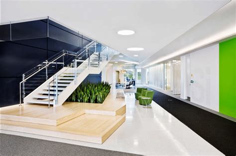 Modern Office Interior With Staircase Leading To The Second Floor