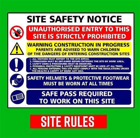 Site Safety Rules Ppe Rigid Pvc Health Safety Sign No Vrogue Co