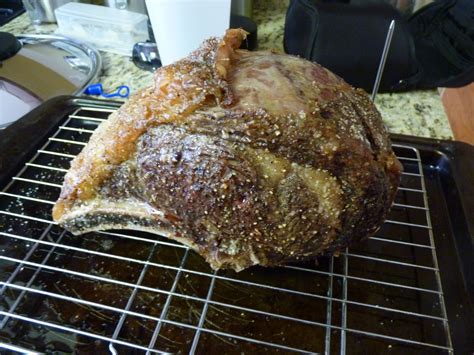 Whisk in worcestershire sauce and wine; I wish I were Alton Brown...: Prime Rib