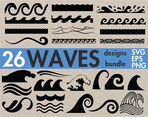 Waves Svg Bundle Waves Svg Files For Cricut Waves Svg Cut Etsy