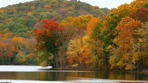 Radnor Lake In Autumn Nashville Tennessee 1366x768 542627 Autumn Lake