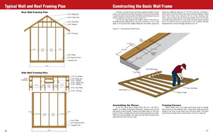We offer free plans for our gable shed designs with roof optional roof pitches of 5/12, 6/12, 7/12, 8/12, 10/12. Build Your Own Shed Manual Book - House Plans and More