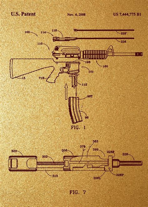 13 Ar 15 Patent Poster Picture Metal Print Paint By Gloria Grant Displate