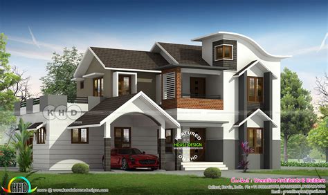2601 Square Feet 4 Bedroom Contemporary House Kerala Home Design And