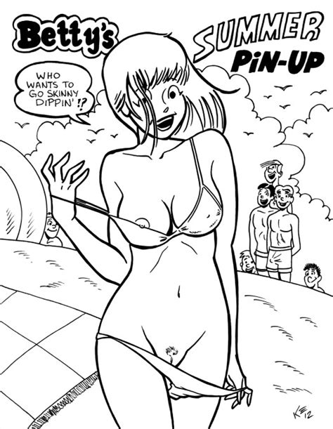 Rule 34 2012 Archie Andrews Archie Comics Beach Betty Cooper Bikini Breasts Keltic Monochrome
