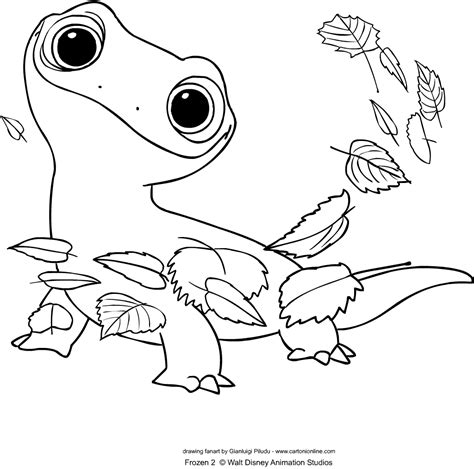 Bruni From Frozen 2 Coloring Page Kids Printable Coloring Pages Frozen